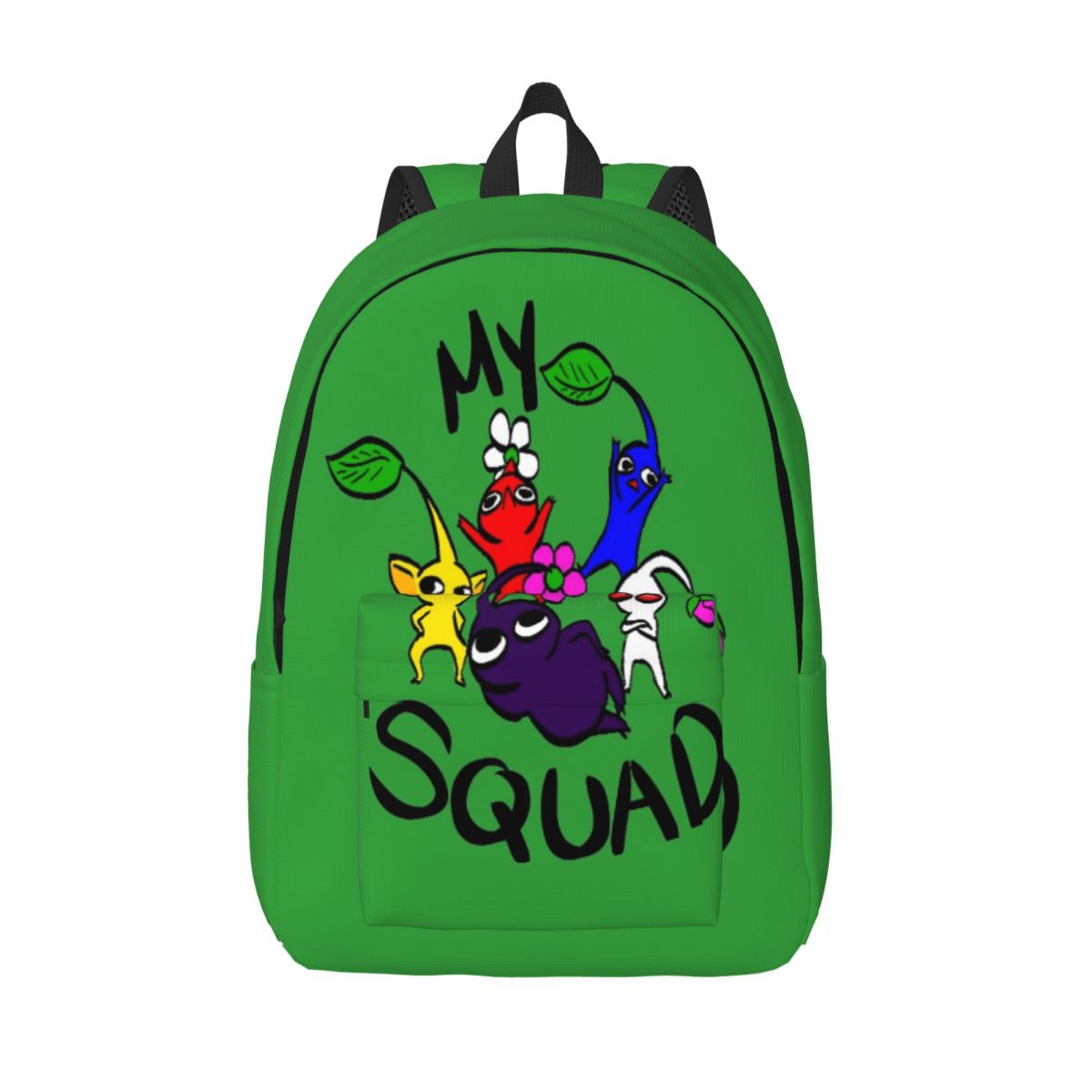 My Squad Pikmin Backpack for Boy Girl Kids Student School Bookbag Cartoon Canvas Daypack Preschool Primary - Pikmin Plush