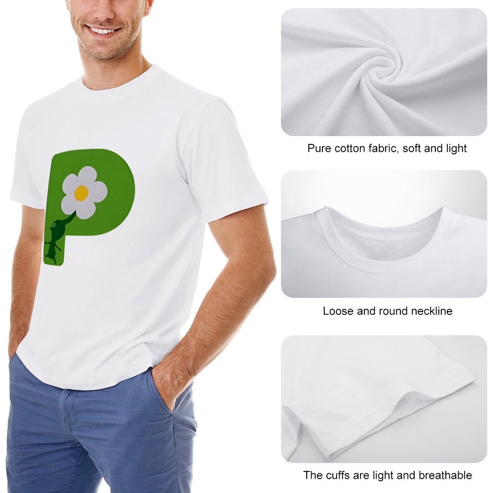 Pikmin Logo T Shirt Aesthetic clothing shirts graphic tees Men s clothing 1 - Pikmin Plush